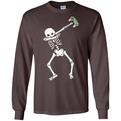 Gamer T-shirt Dabbing Skeleton Dark Chocolate