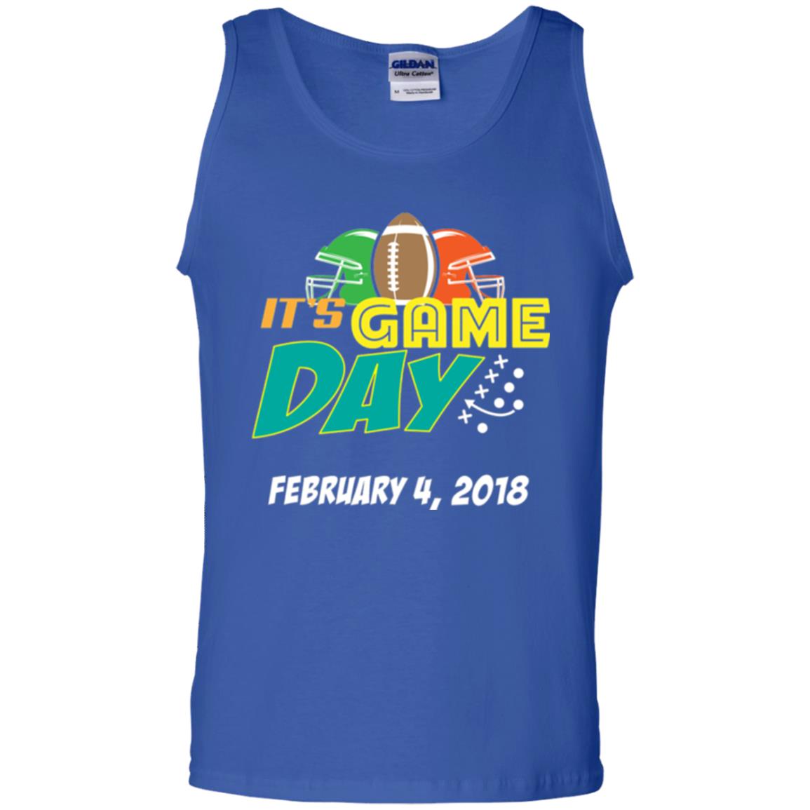 Football Lover T-shirt It_s Game Day February 4 2018 T-shirt Royal