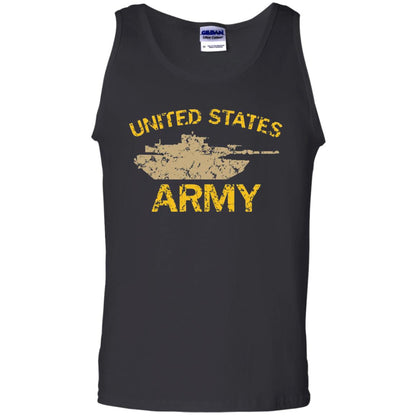United States Army M1a2 Abrams Tusk Tank Grunge T-shirt Black