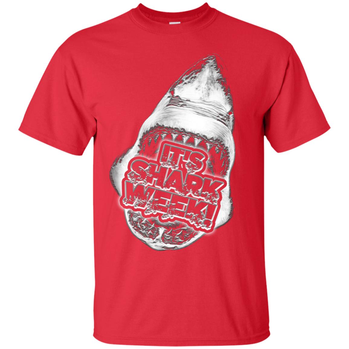 Every Day Of Shark Week T-shirt 2018 Red