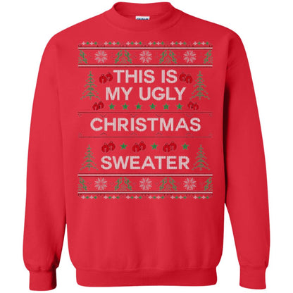 Christmas T-shirt This Is My Ugly Christmas Sweater Red
