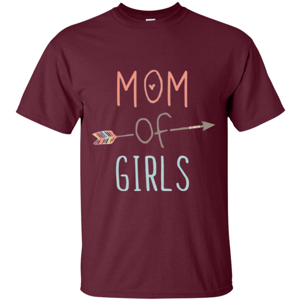Mommy T-shirt Mom Of Girls Maroon