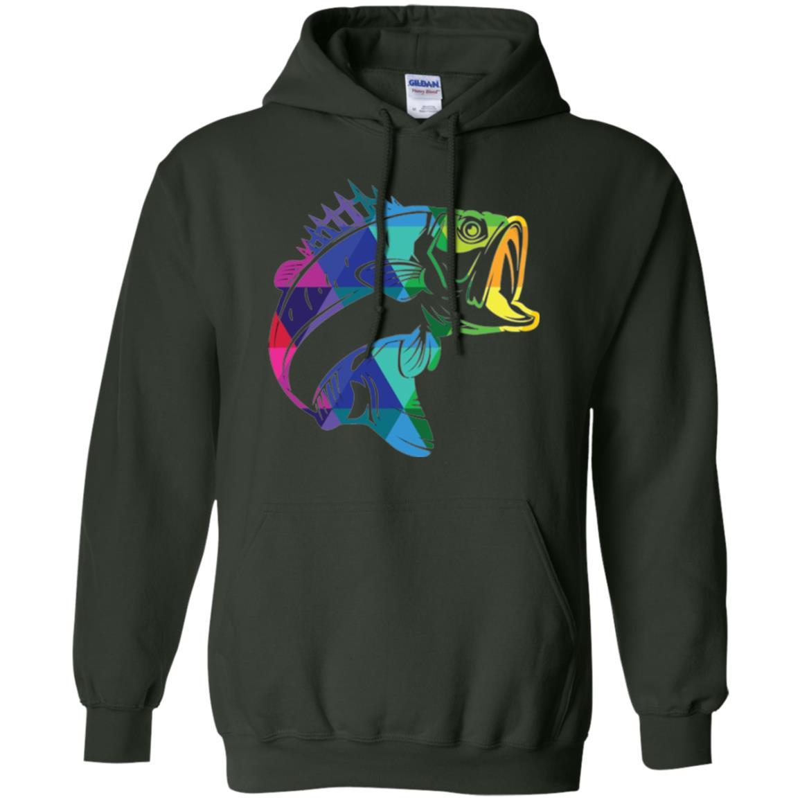 Fisherman T-shirt Fish For Bass Forest Green