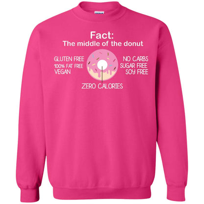 Fact The Middle Of The Donut Zero Calories Shirt Heliconia