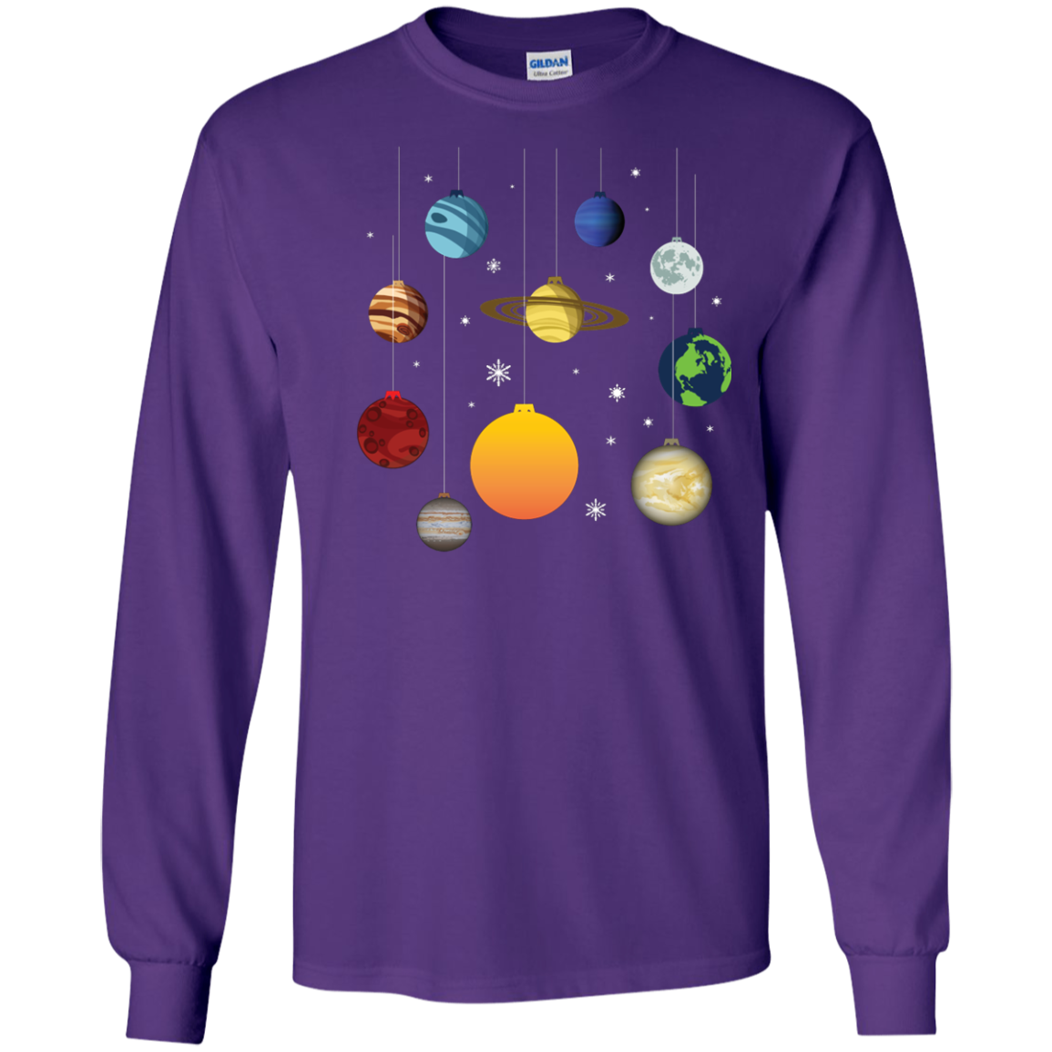 Christmas T-shirt Joy To Universe Christmas Purple