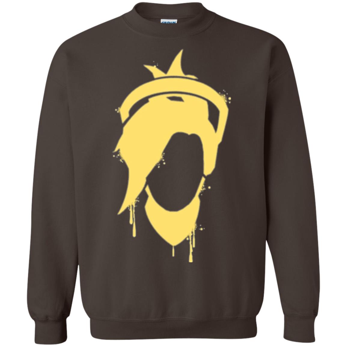 Overwatch Mercy Icon Spray T-shirt Dark Chocolate