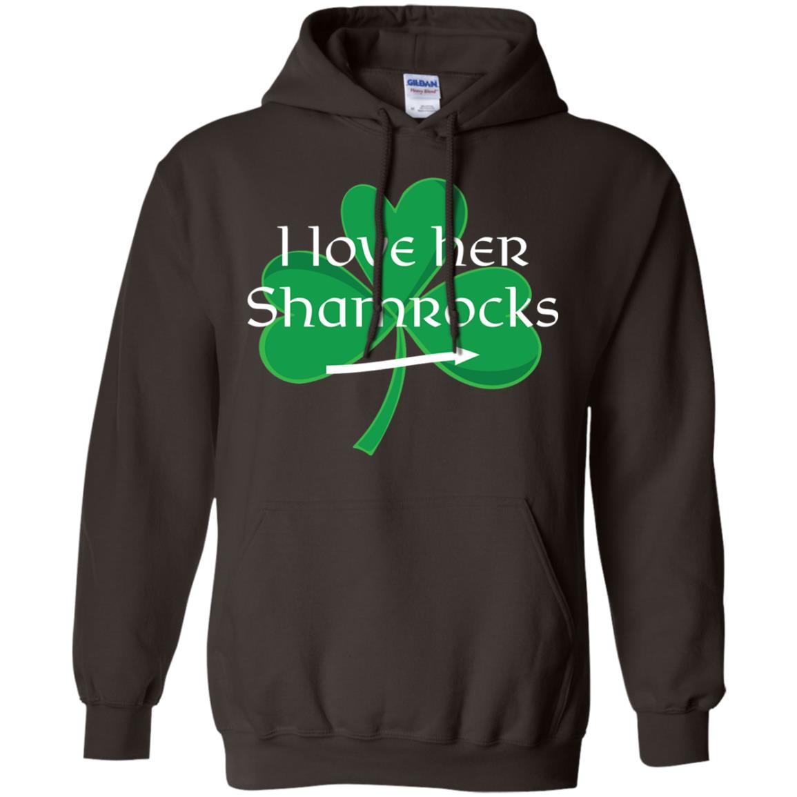 Saint Patrick_s Day T-shirt I Love Her Shamrocks Dark Chocolate