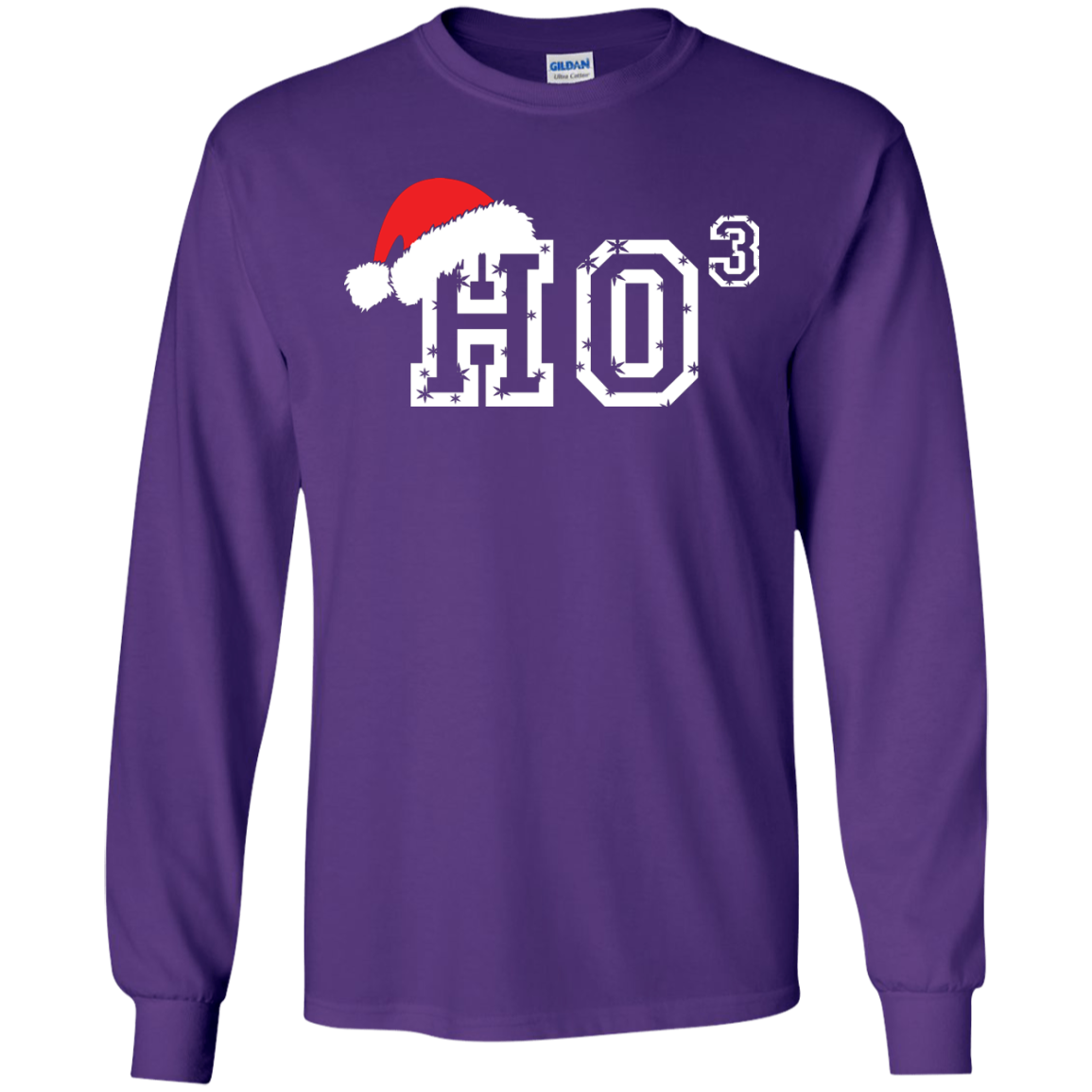 Christmas T-Shirt Ho Ho Ho Purple