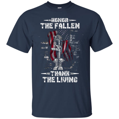 Honor The Fallen Thank The Living Memorial Day Shirt Navy