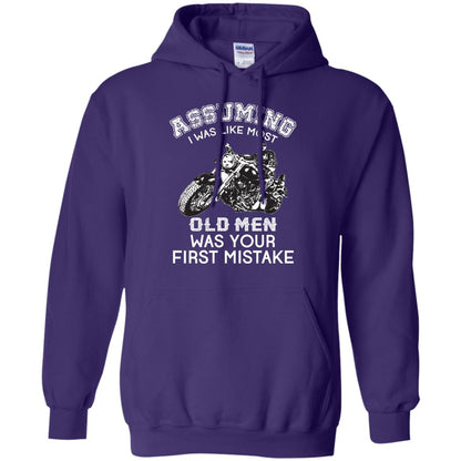 Assuming I Was Like Most Old Men Motorcycle Lover T-shirt Purple