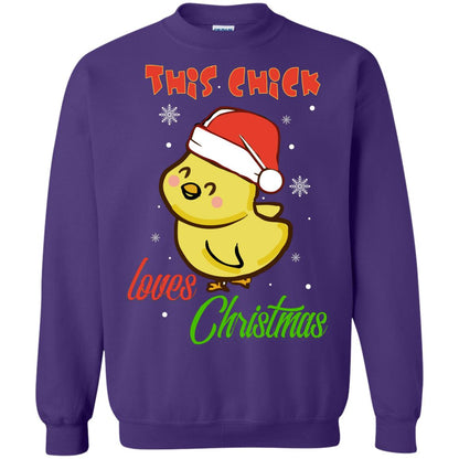 This Chicks Loves Christmas X-mas Gift Shirt Purple