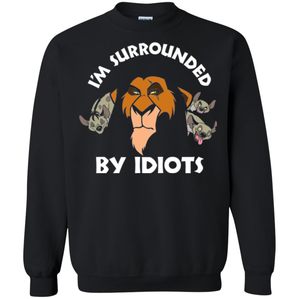 Disney Lion King T-shirt Scar Surrounded By Idiots Black