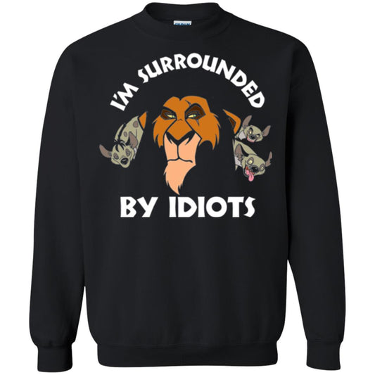Disney Lion King T-shirt Scar Surrounded By Idiots Black