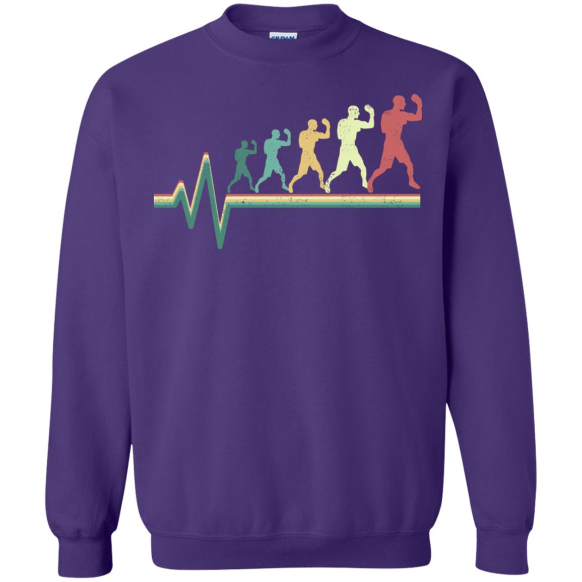 Boxing Heartbeat Boxer Gift Shirt Purple