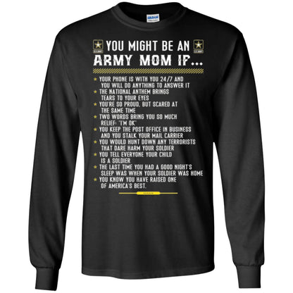 Veteran T-shirt You Might Be An Army Mom If Black