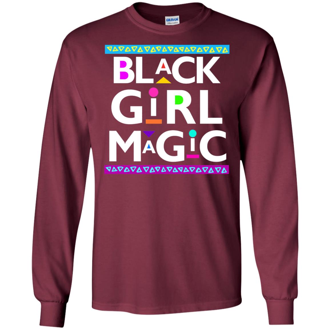 Black Girl Magic T-shirt Women_s Black History Maroon