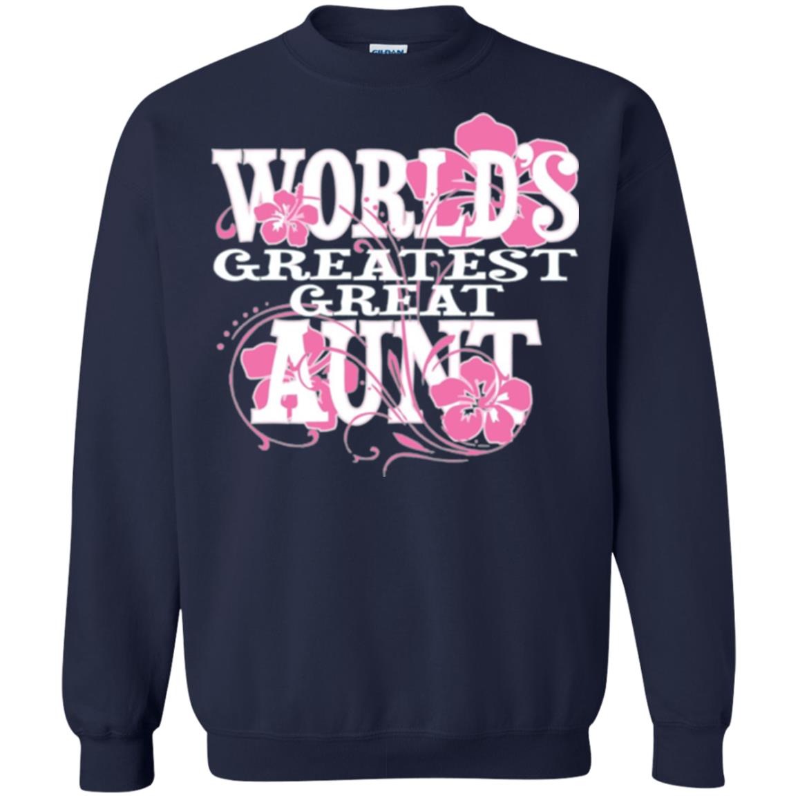 Aunt T-shirt World_s Greatest Great Aunt Navy