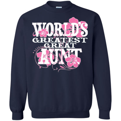 Aunt T-shirt World_s Greatest Great Aunt Navy