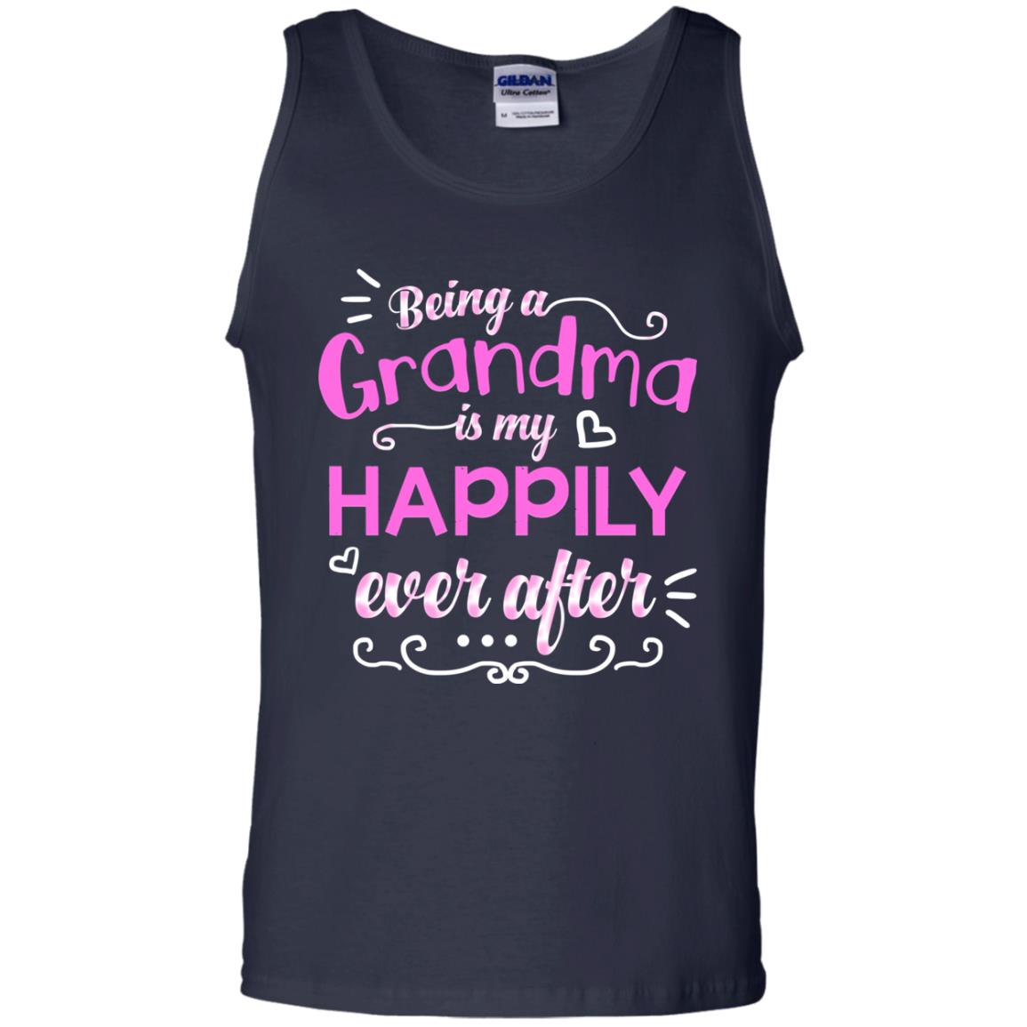 Being A Grandma Is My Happily Ever After Grandmom Shirt Navy