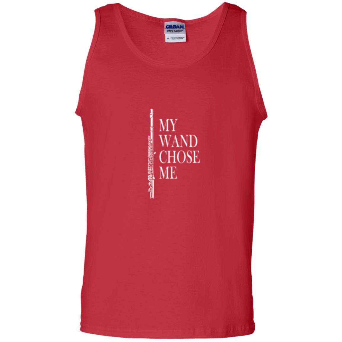 Flute Lover T-shirt My Wand Chose Me Red