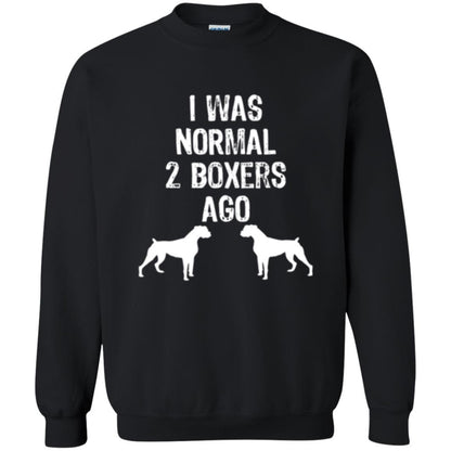 Dog Lover T-shirt I Was Normal 2 Boxers Ago Black