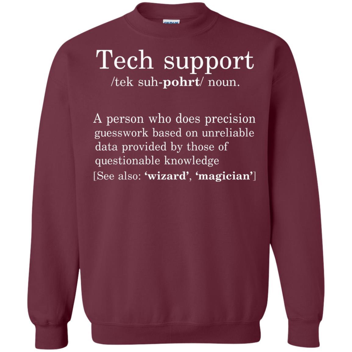 Computer Nerd T-shirt Tech Support Definition Maroon