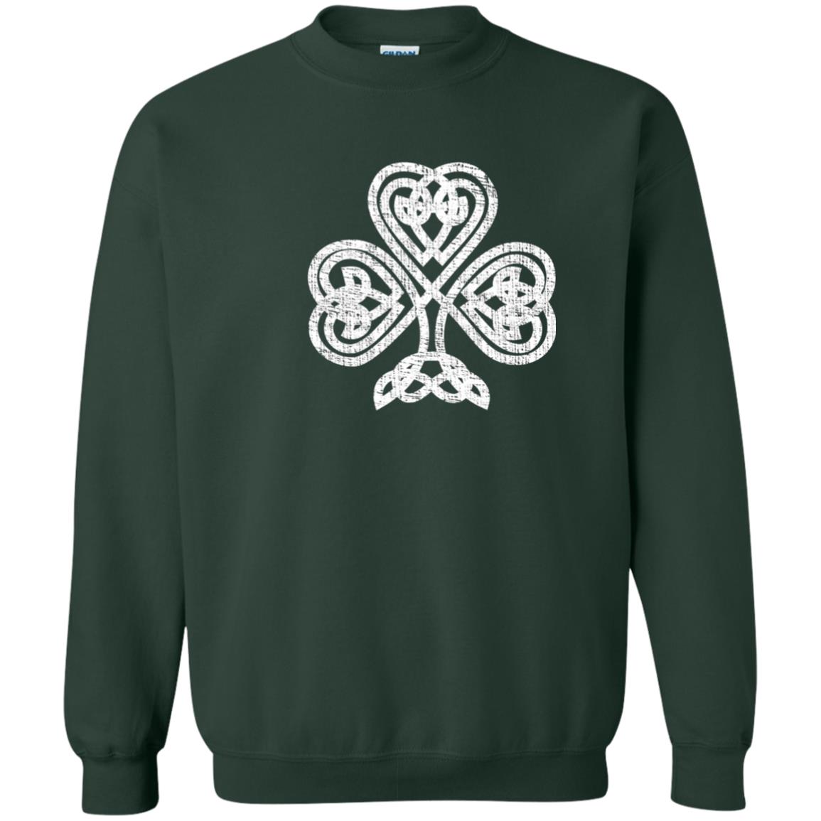 Irish Shamrock Knot Symbol St. Patrick_s Day T-shirt Forest Green