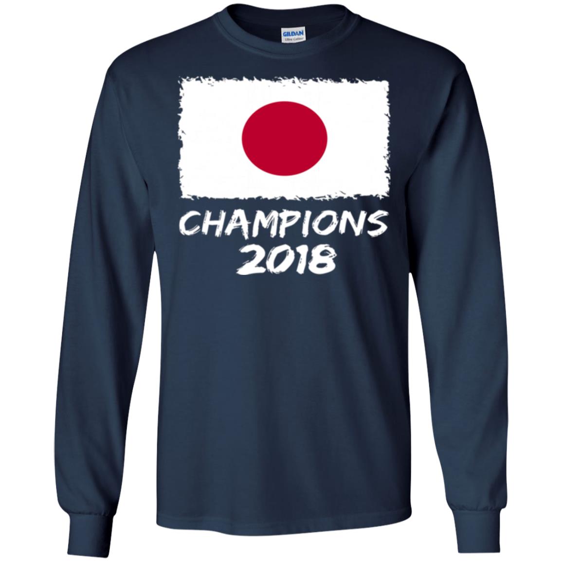 Football Lover T-shirt Japan Champions 2018 T-shirt Navy