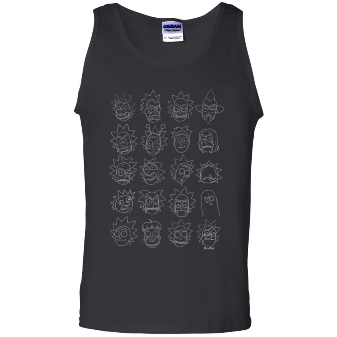 Movie T-Shirt The Many Faces Of Rick Black
