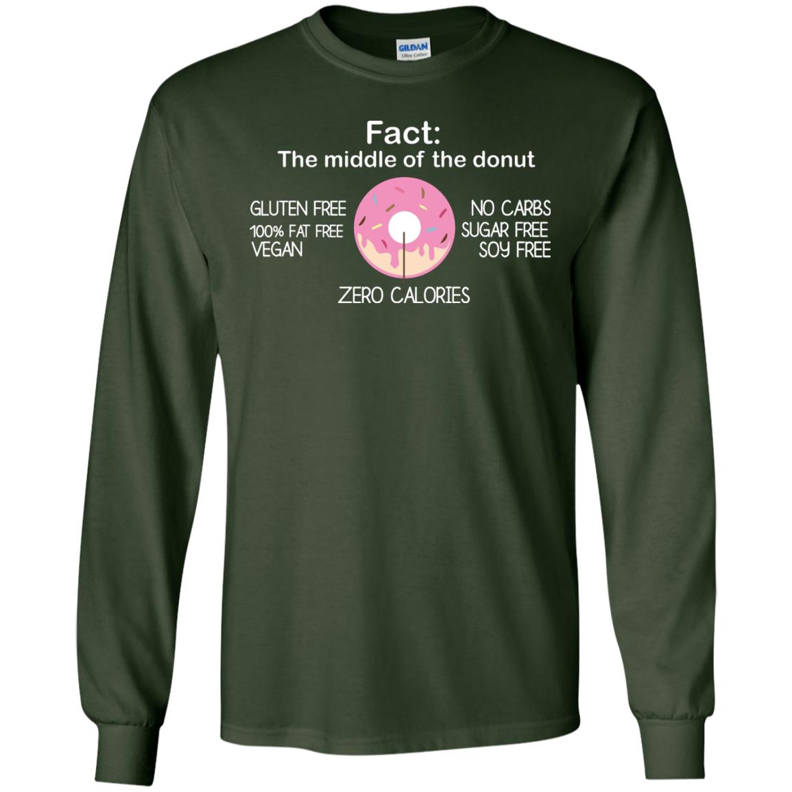 Fact The Middle Of The Donut Zero Calories Shirt Forest Green