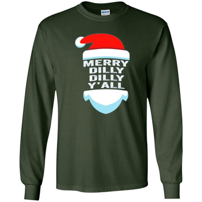 Christmas T-shirt Dilly Dilly Y_all Santa Claus Forest Green