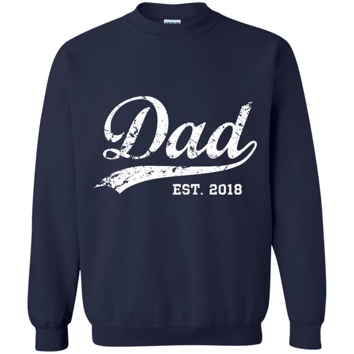 Dad Est. 2018 Vintage New Dad Daddy T-shirt Navy