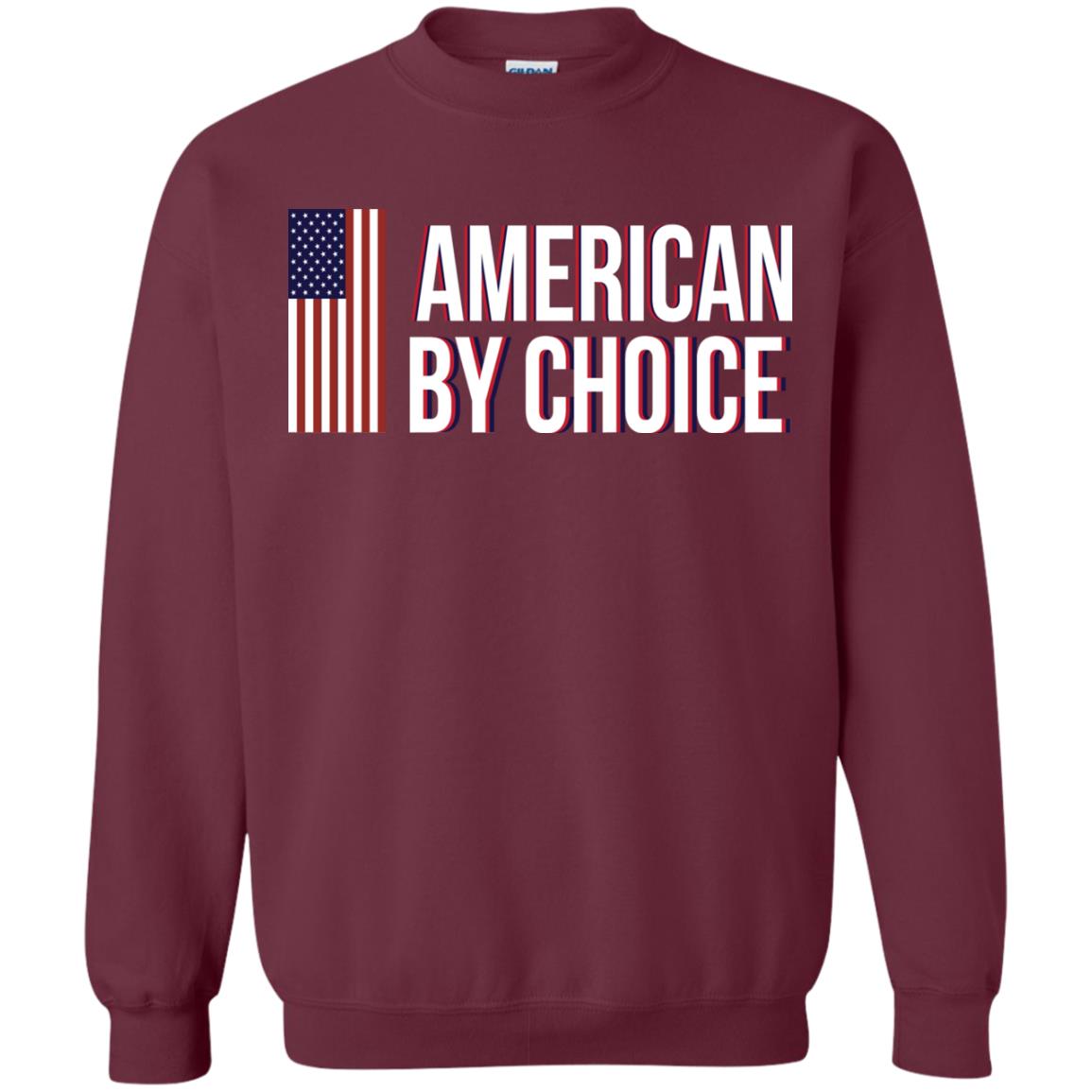 Flag Of American By Choice T-shirt Maroon