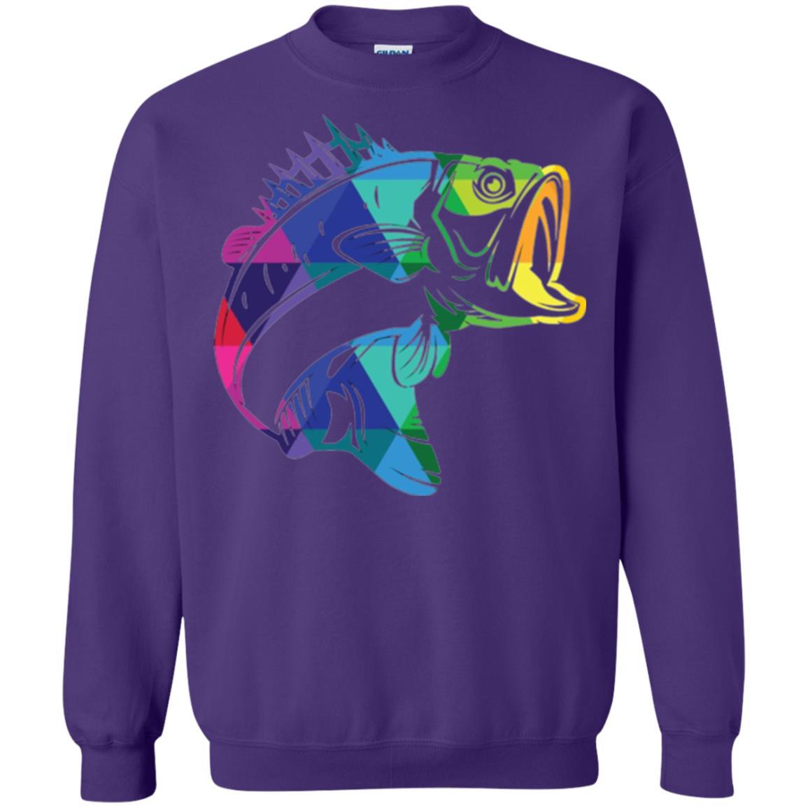 Fisherman T-shirt Fish For Bass Purple