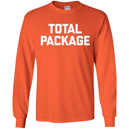 Novelty Humor T-shirt Total Package Orange