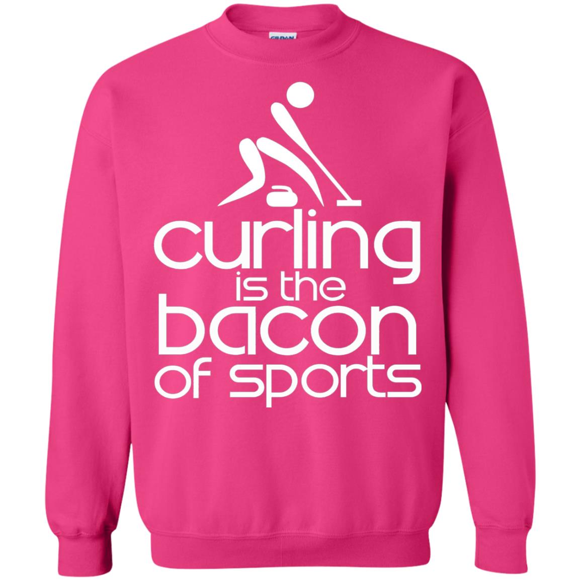 Funny Curling Is The Bacon Of Sports T-shirt Heliconia