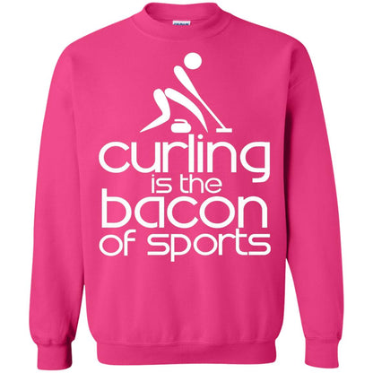 Funny Curling Is The Bacon Of Sports T-shirt Heliconia