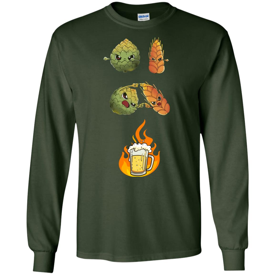 Beer Lover T-shirt Beer Fusion Forest Green