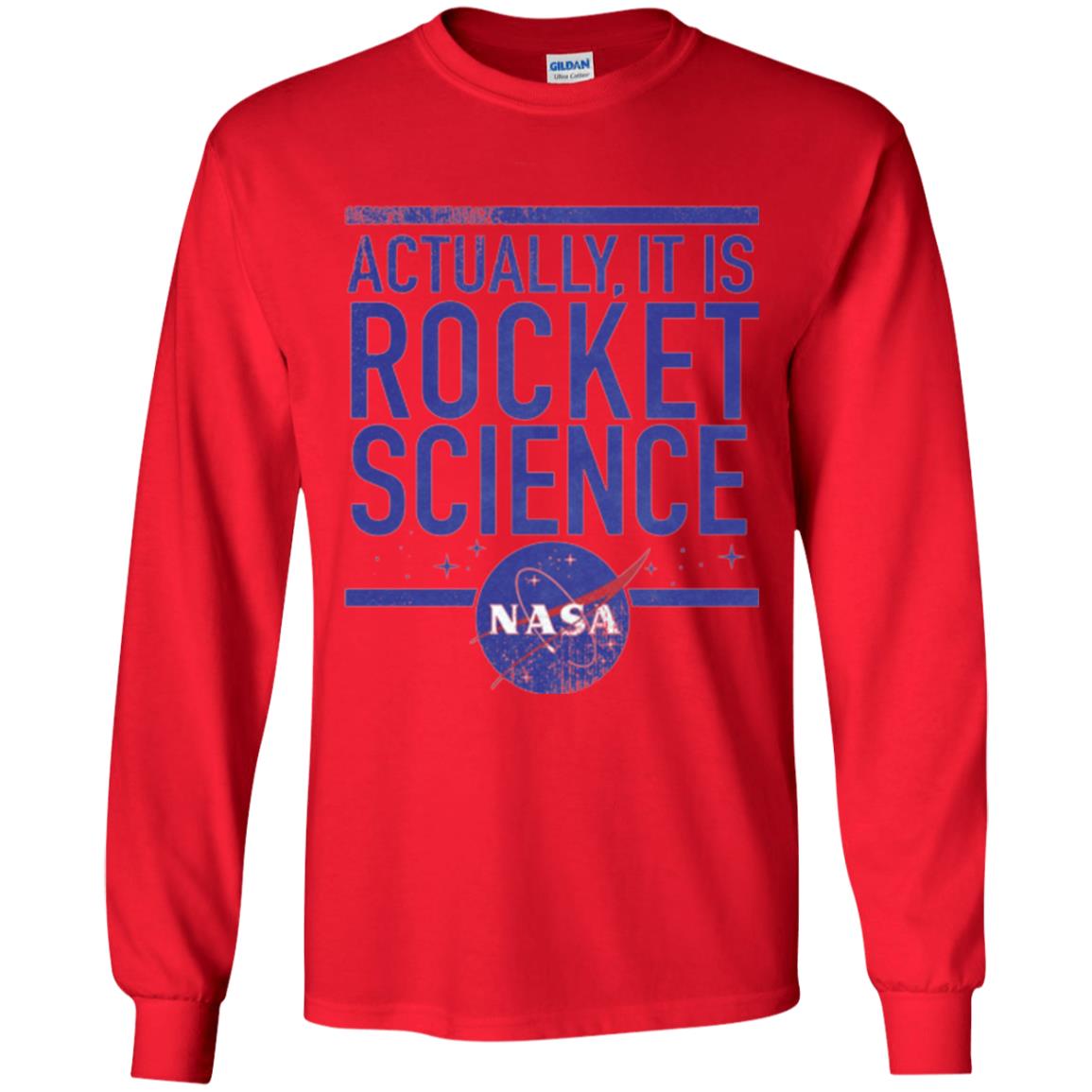 Science T-shirt Actually It Is Rocket Science Graphic Red