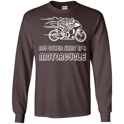 My Other Shirt Is A Motorcycle T-shirt Dark Chocolate