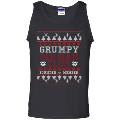 Grumpy Old Man Club Founder Member Ugly Christmas Idea Shirt Black