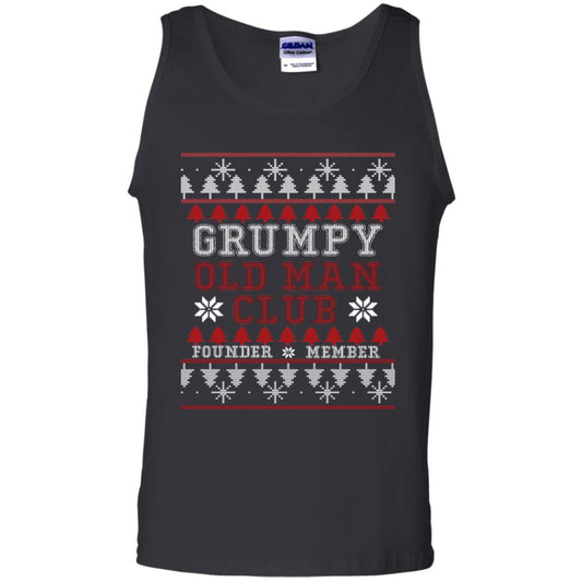 Grumpy Old Man Club Founder Member Ugly Christmas Idea Shirt Black