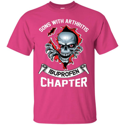 Sons With Arthritis Ibuprofen Chapter Biker T-shirt Heliconia