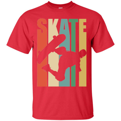 Skateboarder T-shirt Retro Vintage Red