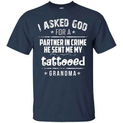 He Sent Me My Tattooed Grandma Mama Shirt Navy