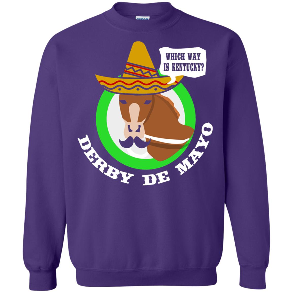 Derby De Mayo Kentucky Sombrero Mexican Horse Race T-shirt Purple