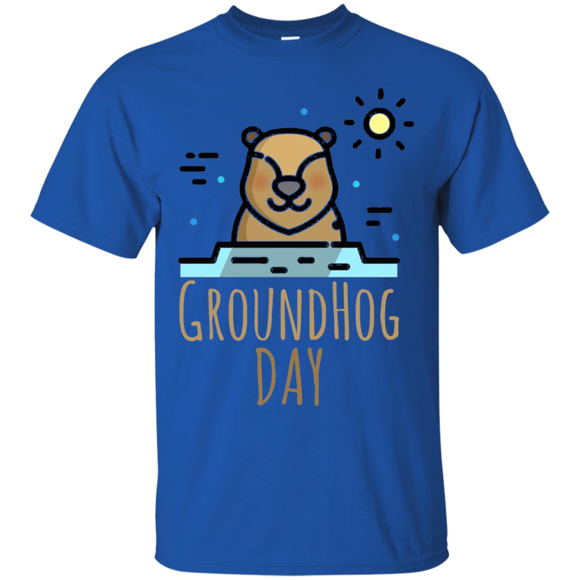 Happy Groundhog Day T-shirt Feb 2nd Royal