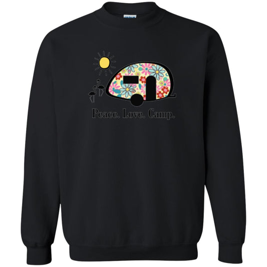 Camping Lover T-shirt Peace Love Camp Black