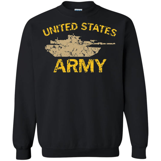 United States Army M1a2 Abrams Tusk Tank Grunge T-shirt Black