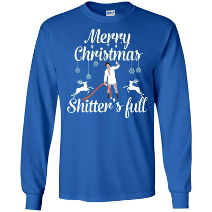 Christmas T-shirt Reindeer Merry Christmas Shitter's Full Royal